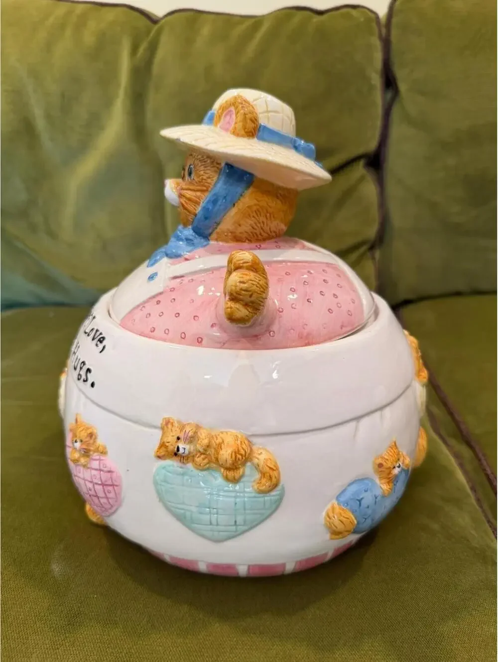 Grandma Cat Ceramic Cookie Jar